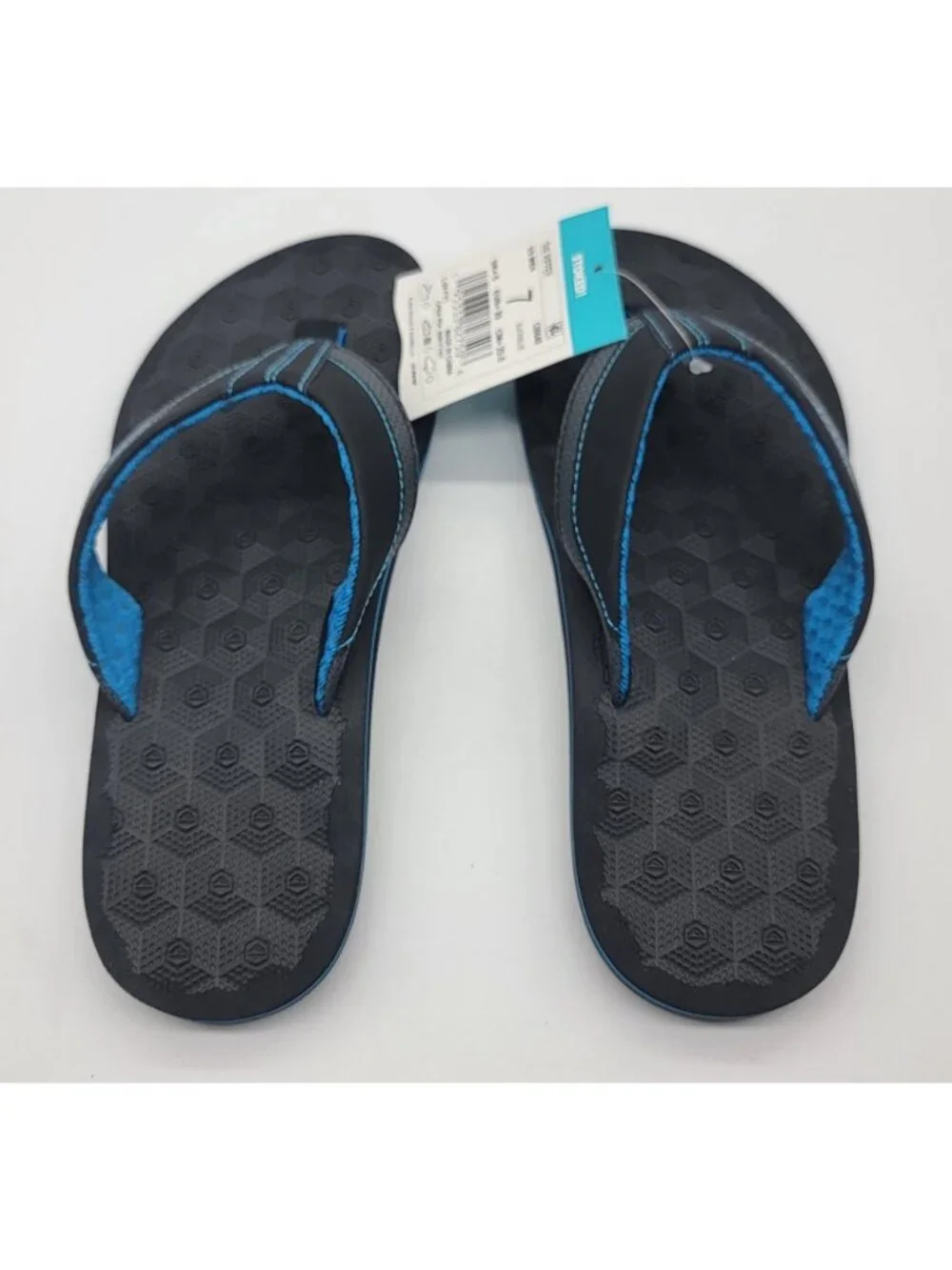 Reef The Ripper men’s Comfort Lightweight Flip Flop Sandals Black Blue Size 7